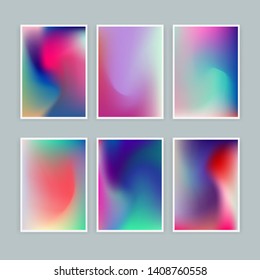 Abstract holographic minimal vector background for posters, covers, ect. Vivid vibrant pastel blurs, texture of iridescent rosy surface.