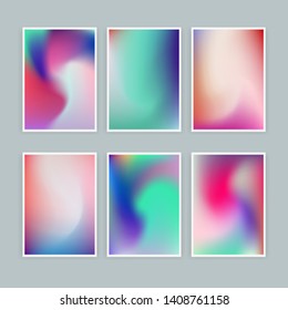 Abstract holographic minimal vector background for posters, covers, ect. Vivid vibrant pastel blurs, texture of iridescent rosy surface.