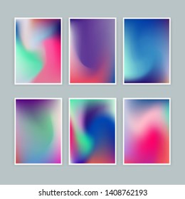 Abstract holographic minimal vector background for posters, covers, ect. Vivid vibrant pastel blurs, texture of iridescent rosy surface.