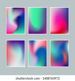 Abstract holographic minimal vector background for posters, covers, ect. Vivid vibrant pastel blurs, texture of iridescent rosy surface.