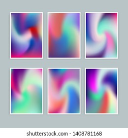 Abstract holographic minimal vector background for posters, covers, ect. Vivid vibrant pastel blurs, texture of iridescent rosy surface.