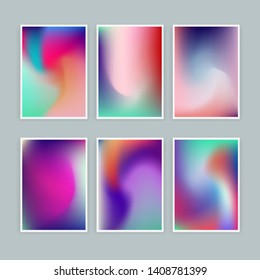Abstract holographic minimal vector background for posters, covers, ect. Vivid vibrant pastel blurs, texture of iridescent rosy surface.
