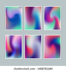 Abstract holographic minimal vector background for posters, covers, ect. Vivid vibrant pastel blurs, texture of iridescent rosy surface.