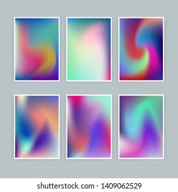 Abstract holographic minimal vector background for posters, covers, ect. Vivid vibrant pastel blurs, texture of iridescent rosy surface.