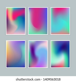 Abstract holographic minimal vector background for posters, covers, ect. Vivid vibrant pastel blurs, texture of iridescent rosy surface.
