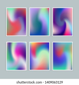 Abstract holographic minimal vector background for posters, covers, ect. Vivid vibrant pastel blurs, texture of iridescent rosy surface.