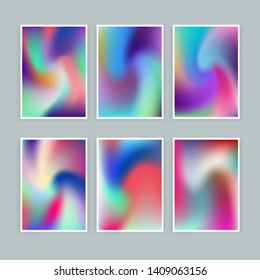 Abstract holographic minimal vector background for posters, covers, ect. Vivid vibrant pastel blurs, texture of iridescent rosy surface.