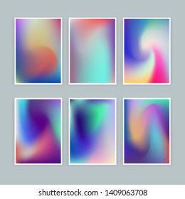 Abstract holographic minimal vector background for posters, covers, ect. Vivid vibrant pastel blurs, texture of iridescent rosy surface.