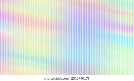  Fondo holográfico Abstractas del gradiente del neón con la textura del vidrio en relieve, acanalado. Ventana con efecto mate. Ilustración vectorial EPS10 para Fondos de pantalla, presentaciones, carteles. 1920, 1080
