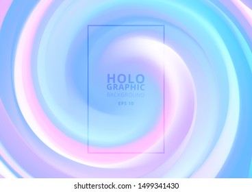 Abstract holographic pastel and neon color design background. Trendy creative spin gradient. You can use for template banner web, print, poster, cover, book, etc. Vector illustration 