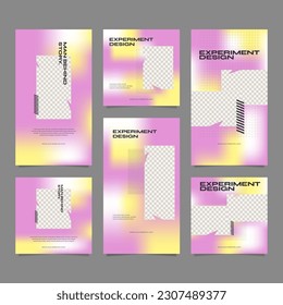 Abstract holographic social media template.