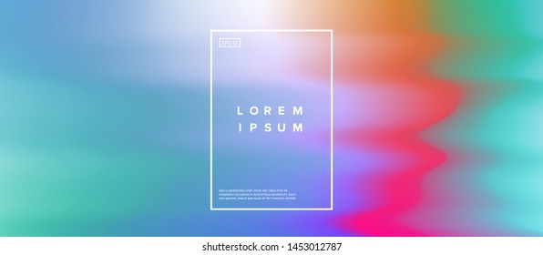 Abstract holographic vector background with colorful riffles and stains. Surreal psychedelic illustration in vaporwave/ glitch art style.