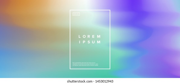 Abstract holographic vector background with colorful riffles and stains. Surreal psychedelic illustration in vaporwave/ glitch art style.