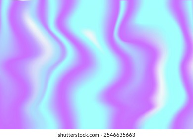 Abstract Holographic Wave Pattern  Vibrant Cyan and Magenta Fluid Gradient Background