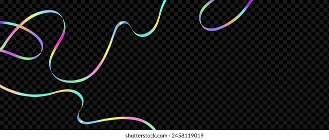 Abstract  holographic wave.Flow iridescent fluid.Dynamic spectrum ribbon.