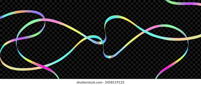 Onda holográfica Abstractas.Fluido iridiscente de flujo.Cinta de espectro dinámico.
