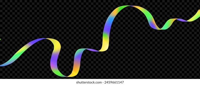 Abstract  holographic wave.Flow iridescent fluid.Dynamic spectrum ribbon.
