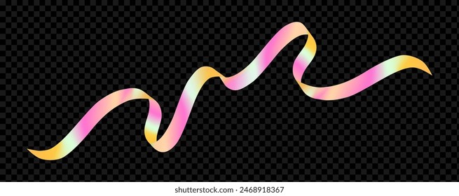Abstract  holographic wave.Flow iridescent fluid.Dynamic spectrum ribbon.