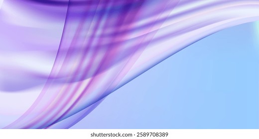 Abstract  holographic wave.Flow iridescent fluid.Dynamic spectrum ribbon.