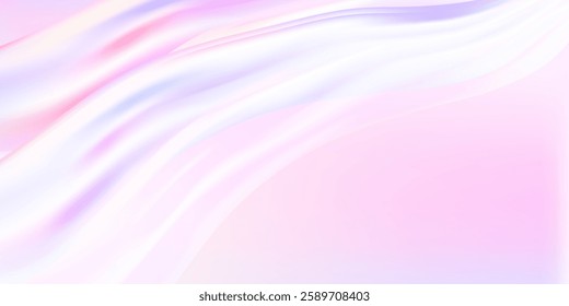 Abstract  holographic wave.Flow iridescent fluid.Dynamic spectrum ribbon.