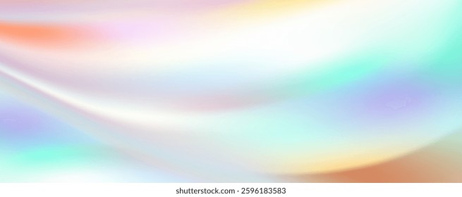 Abstract  holographic wave.Flow iridescent fluid.Dynamic spectrum ribbon.