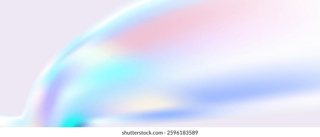 Abstract  holographic wave.Flow iridescent fluid.Dynamic spectrum ribbon.