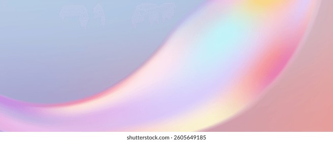Abstract  holographic wave.Flow iridescent fluid.Dynamic spectrum ribbon.