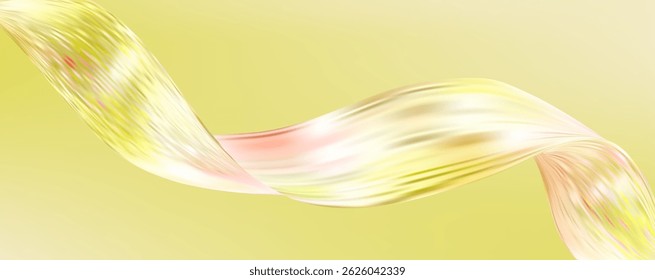Abstract  holographic wave.Flow iridescent fluid.Dynamic spectrum ribbon.