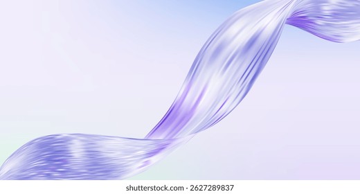 Onda holográfica Abstractas. Fluido iridiscente de flujo. Cinta de espectro dinámico.