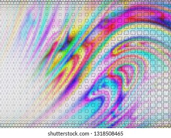 Abstract holographic wavy lines. Background for banner headline, presentation, corporate identity, flyer, poster, cover backdrop, wallpaper. Vector EPS10. Not trace, include mesh gradient only