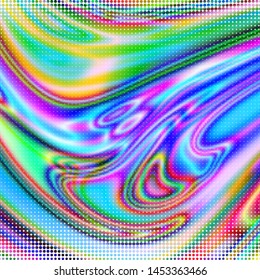 Abstract holographic wavy lines. Background for banner headline, presentation, corporate identity, flyer, poster, cover backdrop, wallpaper. Vector EPS10. Not trace, include mesh gradient only