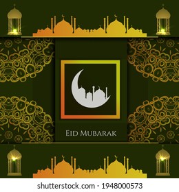 abstract holy elegant decorative background for eid mubarak vector