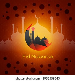 abstract holy elegant decorative background for eid mubarak vector