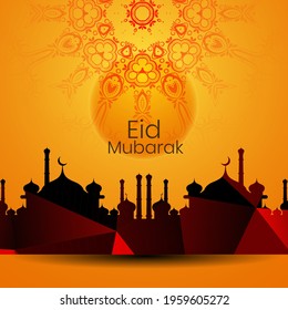 abstract holy elegant decorative background for eid mubarak vector