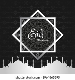 abstract holy elegant decorative background for eid mubarak vector