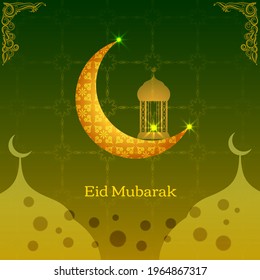 abstract holy elegant decorative background for eid mubarak vector