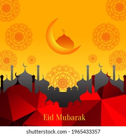 abstrakter, helleleganter dekorativer Hintergrund für eid-mubarak-Vektorgrafik