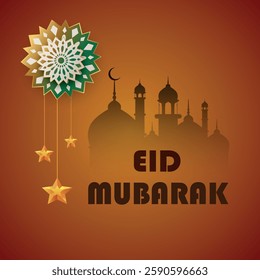 Abstract holy elegant decorative background for Eid Mubarak vector