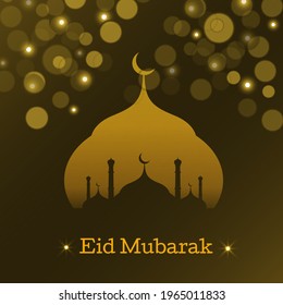 abstract holy elegant decorative mosque background for eid Mubarak, vector