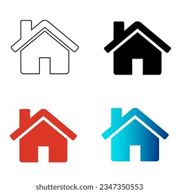 Abstract Home Architecture Silhouette Illustration, can be used for business designs, presentation designs or any suitable designs.