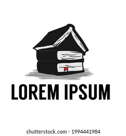plantilla de logotipo del vector del libro de inicio abstracto