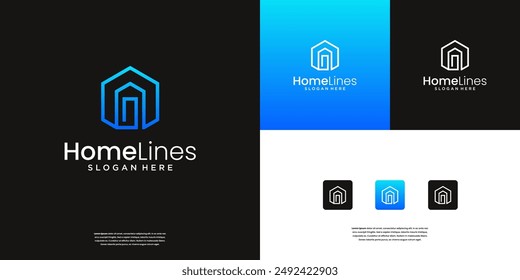 Edificio Abstractas, agencia inmobiliaria negocio logo diseño inspiración