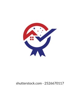 Ilustración vectorial Abstractas del icono del certificado del hogar.