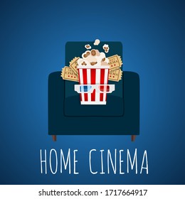 Abstract Home Cinema Background. Vector Illustration EPS10