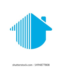 Abstract home or house logo, creative real estate renover icon - Vector