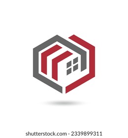 abstract home Icon Design. logo house Isolated on white background. Minimalist flat logo