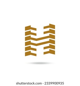 abstract home Icon design. logo building Isolated on white background. Minimalist letter H flat logo