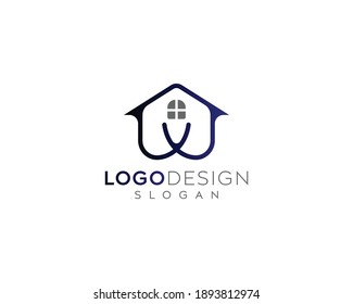 Abstract home icon, house icon, house icon, smiling home icon vector logo design