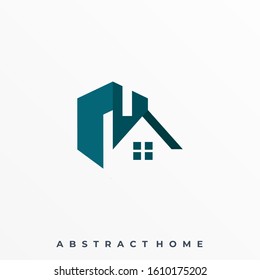Abstract Home Illustration Vector Template. Suitable for Creative Industry, Multimedia, entertainment, Educations, Shop, and any related business