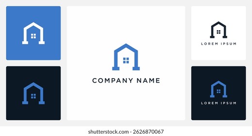 Abstract home letter A logo